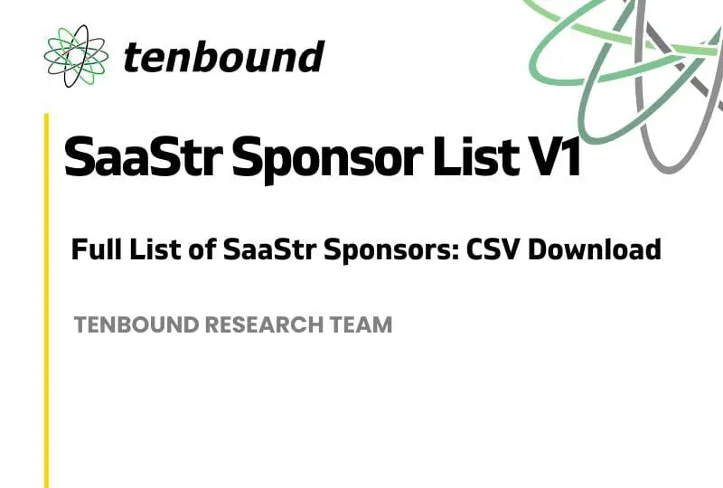 SaaStr Sponsor List CSV Download
